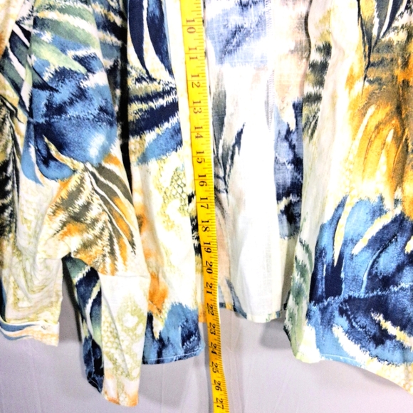 Iman XL Abstract Print 100% Cotton Cozy Blazer/Topper 3/4 Sleeve Never Worn - Picture 4 of 9